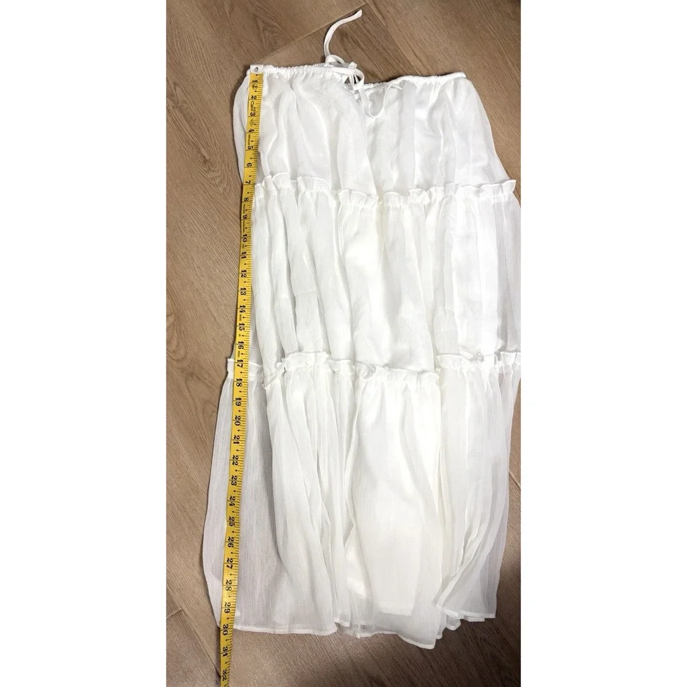 Peppermayo Evi Midi Skirt Tiered Midi Skirt Size Small White - Picture 8 of 9